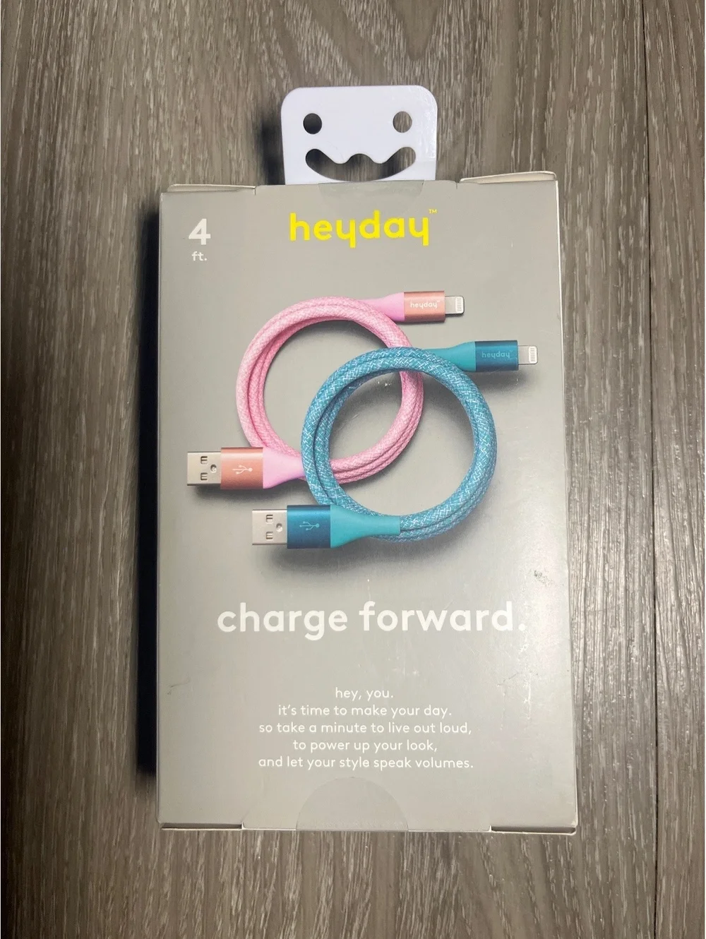 4ft Charging Cables iphone ipad 2 Pk Lightning to USB-A Fast Charging heyday NEW